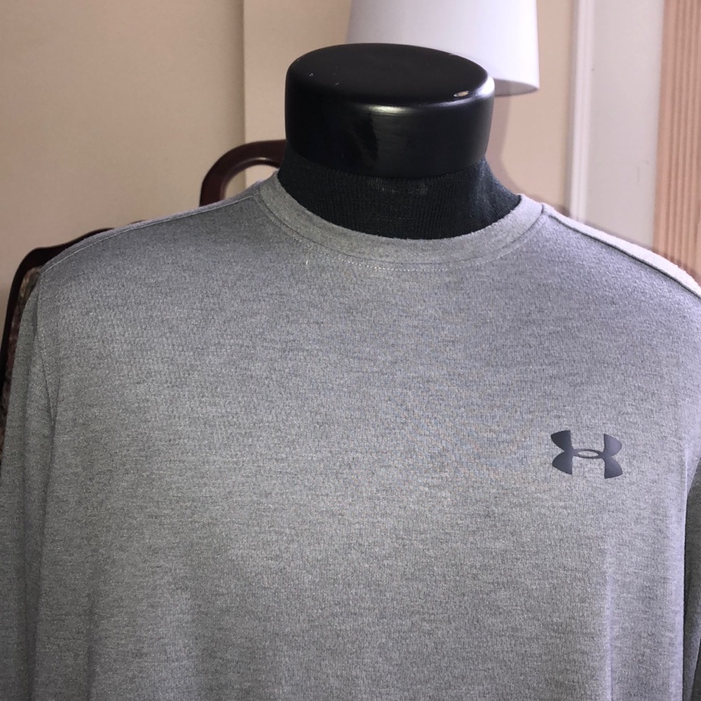 MENS LARGE UNDER ARMOR COLD GEAR GREY LS THERMAL